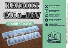 Autocollants Stickers Clio 16V 1991 Renovation Monogrammes Arrière 16 V