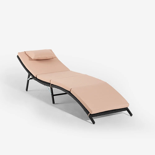 Chaise longue pliable rotin - pliable, en
