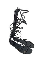 ZARA Spartiate Dames Sandales T EU 37 noir style extravagant