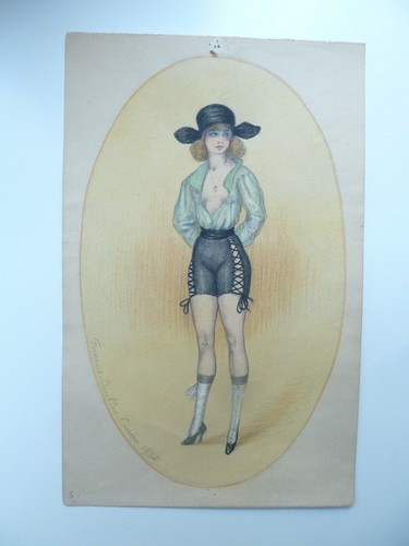 Ancien dessin aquarelle