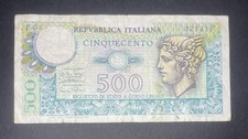 Italie ITALY ITALIA Billet 500 LIRE 1974 - 1979 MERCURE BON ETAT