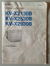 NOTICE - MODE D'EMPLOI TELEVISEUR SONY KV-X2130B