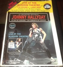 NEUF SCELLE JOHNNY HALLYDAY LIVRE CD  LIVE AT THE ALADDIN COLLECTION OFFICIELLE