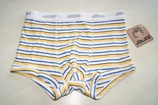 Boxer jaune, bleu, blanc et