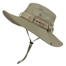 Chapeau Homme Été Anti-UV Large Bord - Pêche, Randonnée, Safari - Neuf