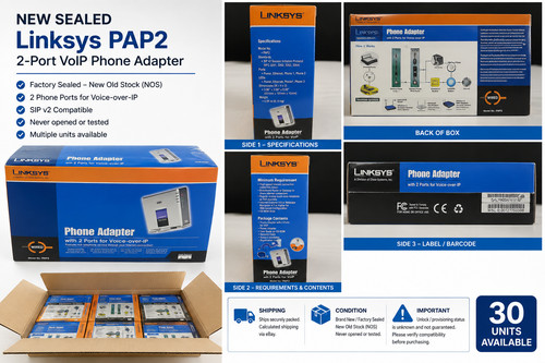 New sealed linksys pap2 port - new, 2-port