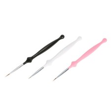  3 Pcs Brosse À Ongle A Outil Ongles Bricolage Pinceau Pour Détails Fins