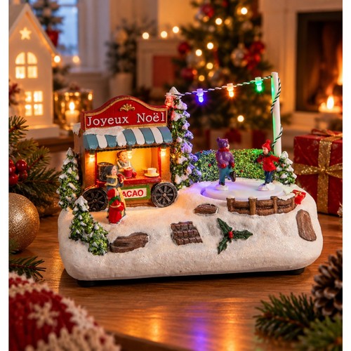 Village noël lumineux - village,