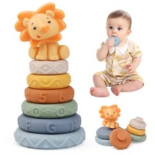 Tour Souple Empilable Jouet Sensoriel Eveil Bebe Jeux Montessori Cube D'activ...