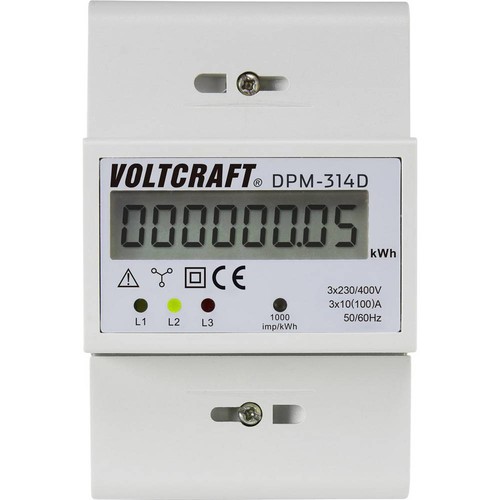Compteur énergie triphasé - d'énergie,