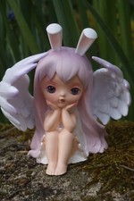 TPA014  FIGURINE  BEBE FEE FAIRY FILLE VIOLETTE ROSE  ANGE MANGA ENFANT   K-POP
