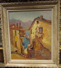 ancien tableau paysage