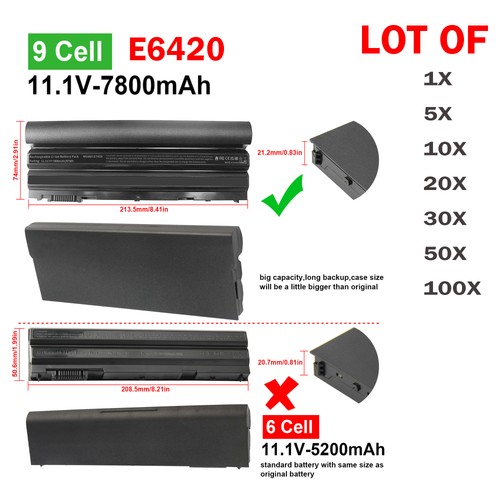 ✅LOT E6420 Battery For Dell