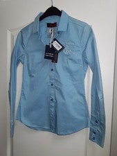 chemise femme Les voiles de saint tropez Taille XS coupe cintrée. Bleu