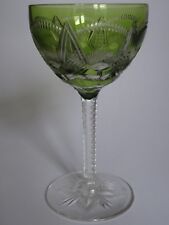 VAL SAINT LAMBERT 1 ANCIEN VERRE A VIN VERT DE CHINE CRISTAL  ht 15,5 cm