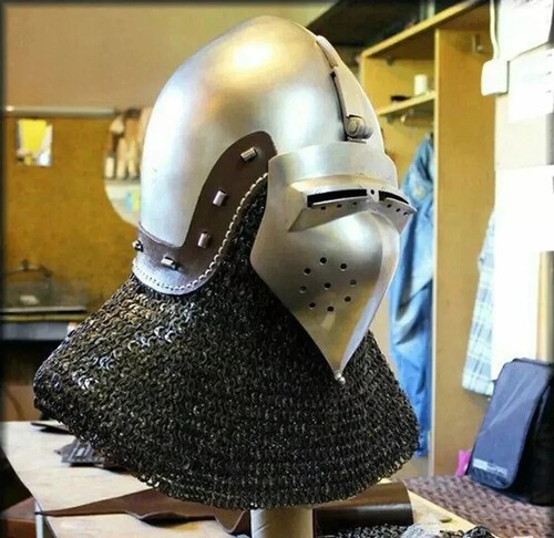 Casque bascinet italien