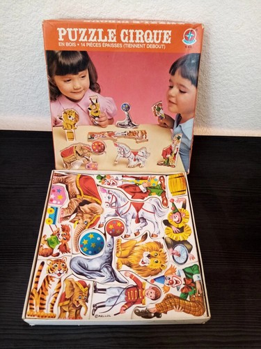 Puzzle bois vintage cirque