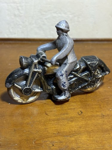 Moto noire motard bleu - noire,