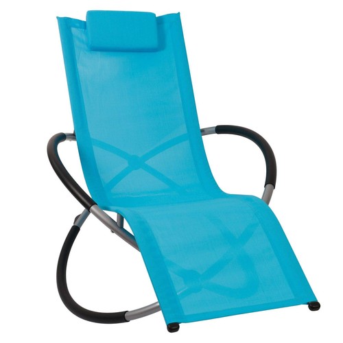 Chaise longue bleue - longue, relax