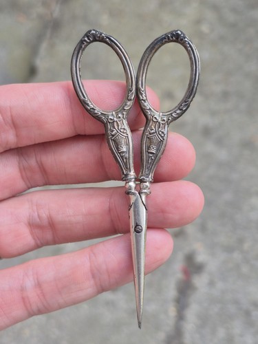 Paire ciseaux argent massif - paire,