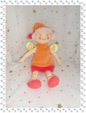 ⑯- Doudou Poupée Fille Ailes Orange Rouge Jaune ....   Vertbaudet