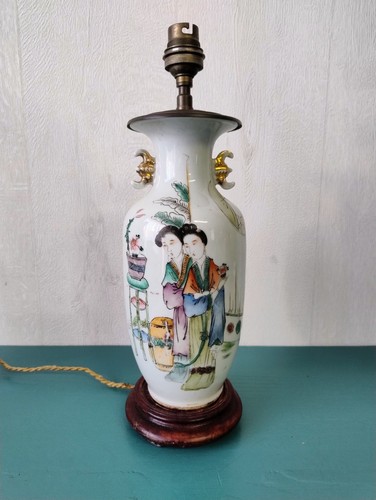 Ancienne lampe vase chinois - vase,