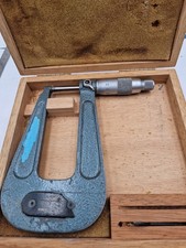 M TESA Micromètre à col de cygne profond touches plates 0-25mm  col 100mm