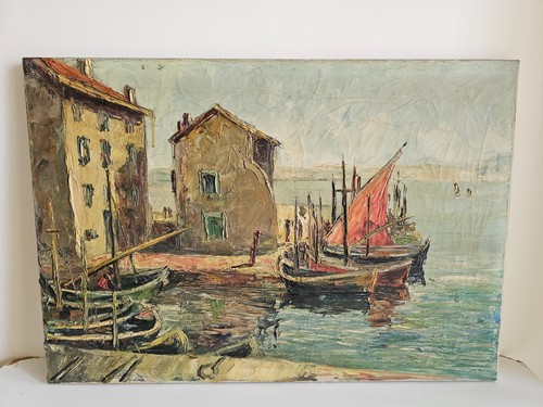 Tableau huile sur toile marine - toile,