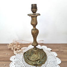 Pied de Lampe Fabriqué à Partir d'un Ancien Bougeoir - Bronze ? Laiton?