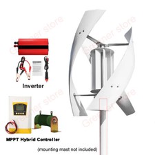 3000W 12V 24V 48V Axe Vertical Éolienne Générateur Onduleur Hybrid Contrôleur