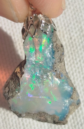 59g pendentif opale noire - opale, à