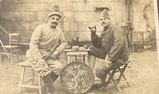 PHOTO POILU BIDON GOURDE REPAS RATION SOLDAT FRANÇAIS GUERRE 14 18 WWI WW1 14 18