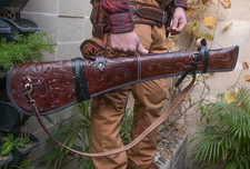 Fourreau de fusil en cuir de