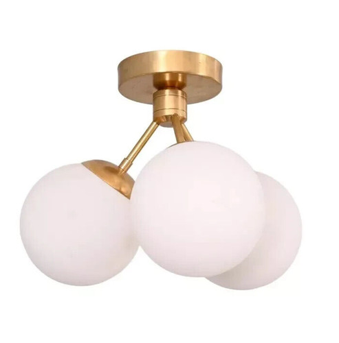 Globe lustre laiton de - 3, en