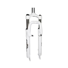 Fourche vtt 26'' a ressort blanc reglable/blocable deb. 60mm - Zoom