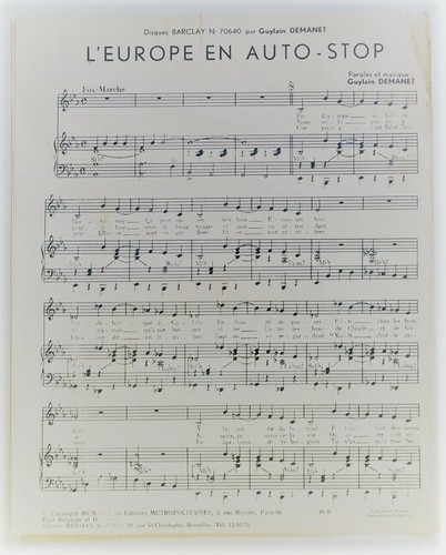 Partition vintage sheet - , music