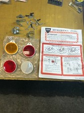 kit 4 catadioptre vintage gem plastic n°22j SCHWINN RALEIGH MERCIER gem 90 usa