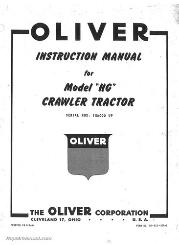Oliver cletrac tractor - oliver,