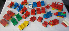 LOT LEGO DUPLO voitures anciennes, formule 1, camion, bus, train