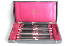 12 Couteaux à fruits argent et ébène XIXe siècle (69707)