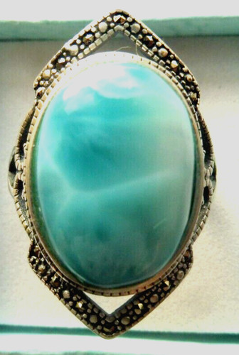 Bague larimar véritable - en,