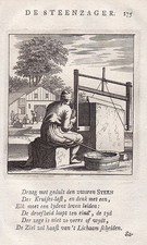 Maurer Maçon Pierre Scieur Métier Profession Gravure Luyken