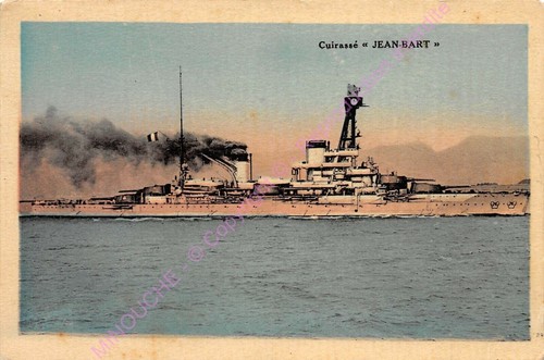 Cpa bateau cuirassé jean bart - cuirassé,