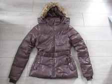 Manteau doudoune marron à