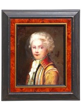 Tableau Ancien Portrait D’un Jeune Aristocrate En Uniforme École Française XIXe