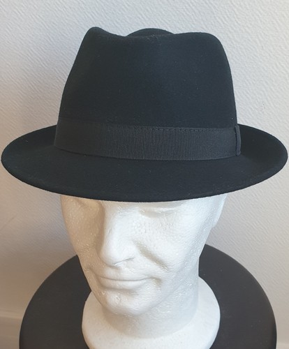 Chapeau laine noir coupe - laine,