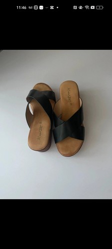Mule noire brides croisées - mule,