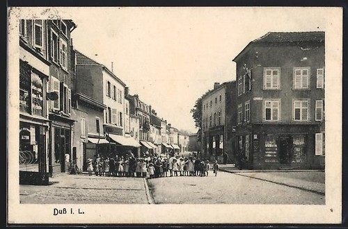 Cpa duss vue rue avec - la,