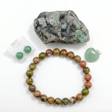 Parure aventurine unakite - parure,