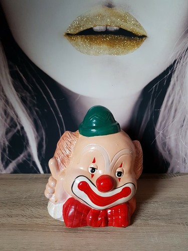 Grande tirelire tête clown - de,